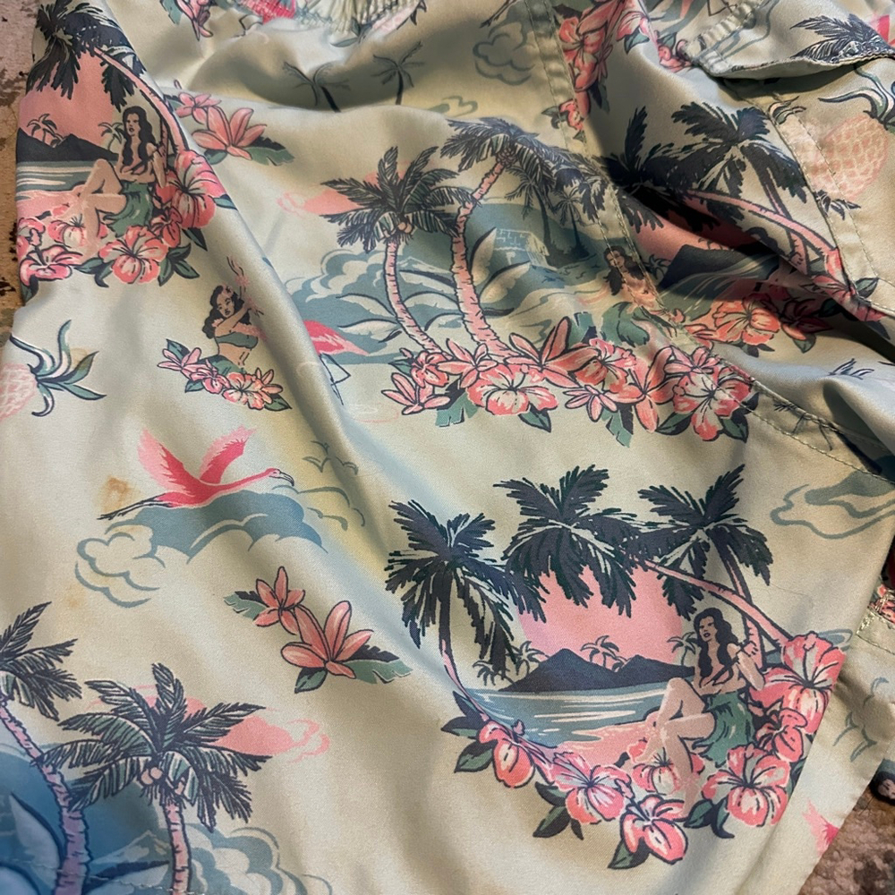 The Endless Summer Swim Trunks S Tropical Print - Picture 9 of 9